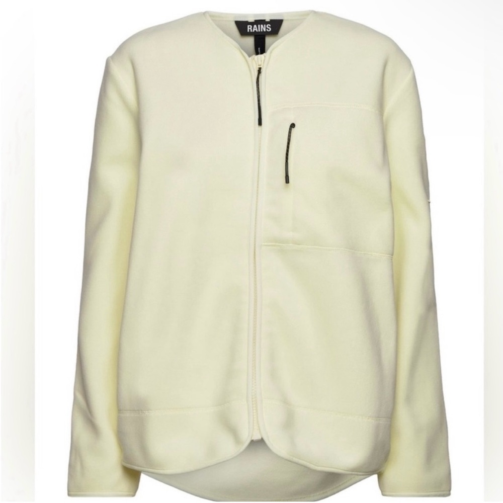 RAINS straw color fleece Zip-Up Jacket